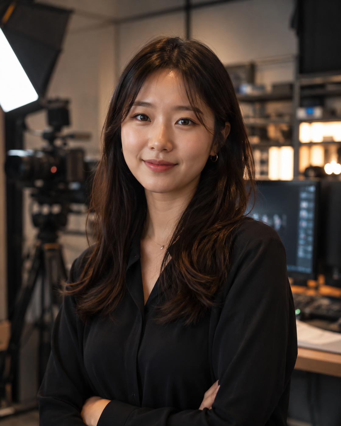 Portrait of Seo Ji-an, a livestream production and setup contributor in a studio workspace